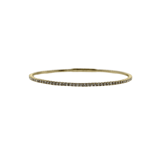 Bracelet Bracelet jonc flexible en or 14 carats et diamants 58 Facettes A2002R