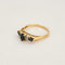 Bague 56 Bague ancienne en or jaune 18K, saphir 0,30 ct et diamants 58 Facettes BEA3298