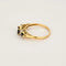 Bague 56 Bague ancienne en or jaune 18K, saphir 0,30 ct et diamants 58 Facettes BEA3298