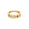 Bague 52.5 Bague jonc matelassée Tutti Frutti en or jaune 18K et quartz 58 Facettes LAV1909
