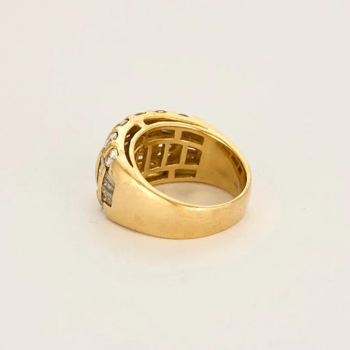 Bague 53 Bague bandeau en or jaune 18K et diamants 58 Facettes CRE0041X4