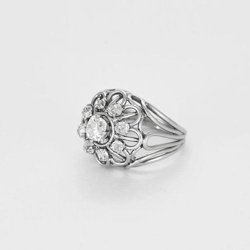 Bague 51 Bague Platine 58 Facettes B250653