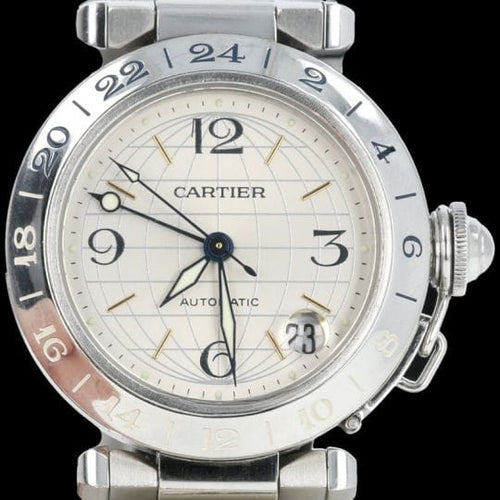Montre Cartier Pasha GMT - Montre automatique en acier 35 mm 58 Facettes MT45246