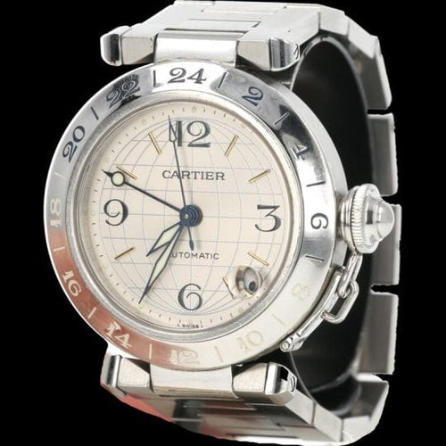 Montre Cartier Pasha GMT - Montre automatique en acier 35 mm 58 Facettes MT45246