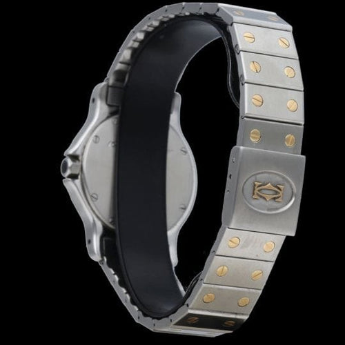 Montre Cartier Santos - Montre ronde octogonale en or jaune et acier 58 Facettes MT45173