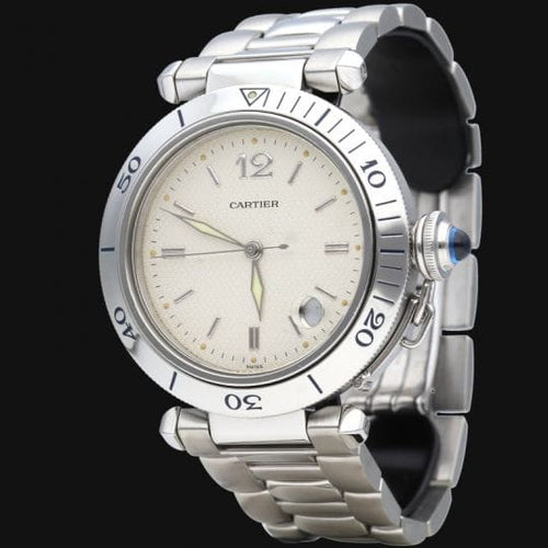 Montre Cartier Pasha Plongeur - Montre automatique homme en acier 38 mm 58 Facettes MT45228