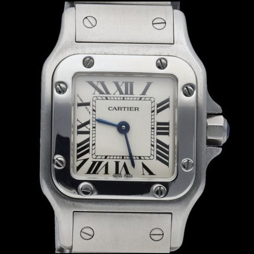 Montre Cartier Santos Galbée - Montre en acier quartz 26 x 34 mm 58 Facettes MT45191