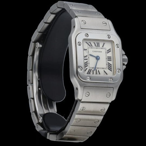 Montre Cartier Santos Galbée - Montre en acier quartz 26 x 34 mm 58 Facettes MT45191