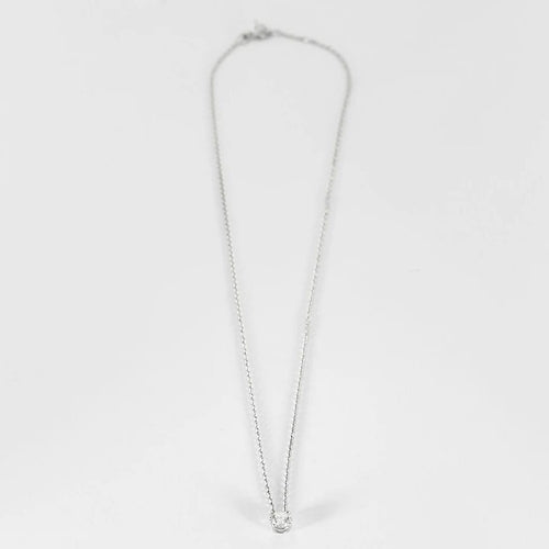 Collier Collier solitaire en or gris et diamant 58 Facettes B250691