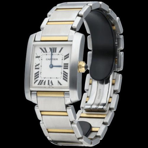 Montre Cartier Tank Française - Montre moyen modèle en acier 58 Facettes MT45222