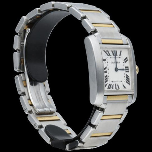 Montre Cartier Tank Française - Montre moyen modèle en acier 58 Facettes MT45222