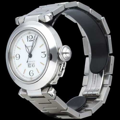 Montre Cartier Pasha - Montre automatique 35 mm en acier 58 Facettes MT45234