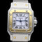 Montre Cartier Santos - Montre femme en or jaune 18K et acier 58 Facettes MT45195
