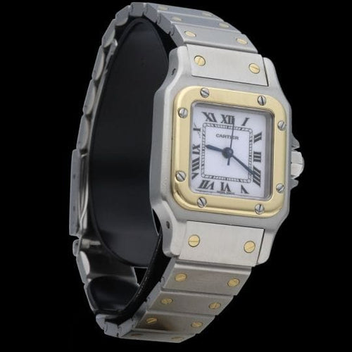 Montre Cartier Santos - Montre femme en or jaune 18K et acier 58 Facettes MT45195