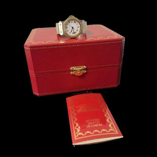 Montre Cartier Santos Octagon - Montre femme 30 mm en or jaune et acier 58 Facettes MT45169