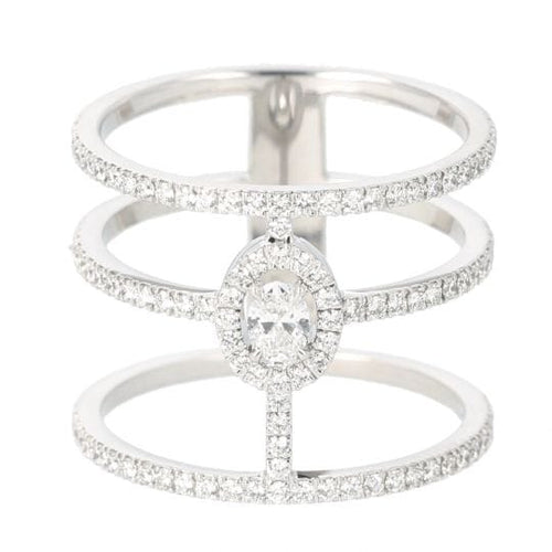 Bague 56 Messika Glam'Azone - Bague en or blanc 18k et diamants naturels 58 Facettes 3942