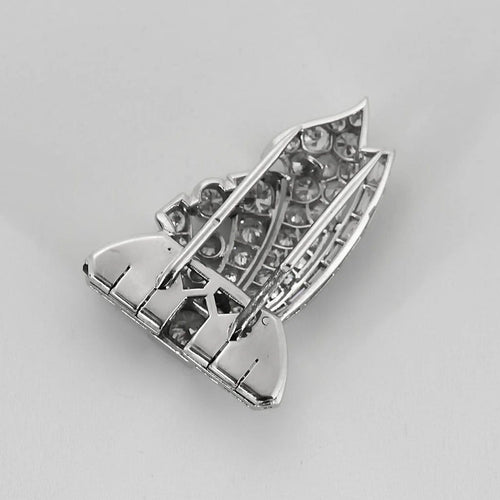 Broche Broche Platine et Diamants 58 Facettes B250613