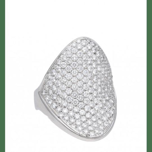 Bague 55 Bague en or blanc 18K sertie de diamants 4,52 ct 58 Facettes 4087