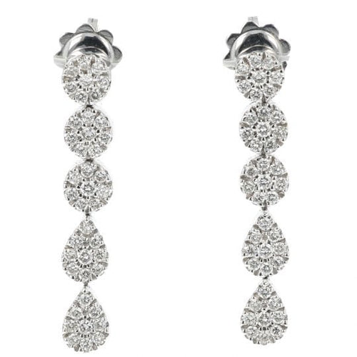 Boucles d'oreilles Boucles d'oreilles - Diamants en or blanc 18K 58 Facettes 4155