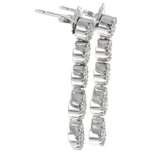 Boucles d'oreilles Boucles d'oreilles - Diamants en or blanc 18K 58 Facettes 4155