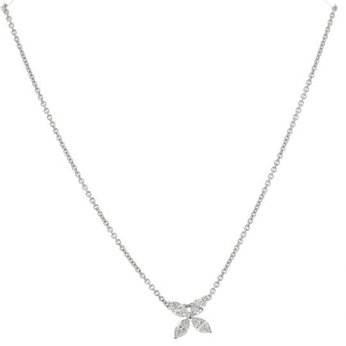Collier Pendentif - Collier en or blanc et diamants 58 Facettes 4236