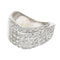 Bague 55 Bague en or blanc 18K sertie de diamants naturels 1,7 ct 58 Facettes 4282
