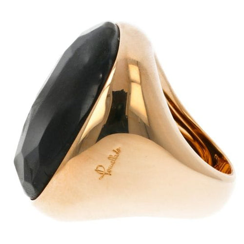 Bague 54 Pomellato Victoria - Bague en or rose 18k et jais noir 58 Facettes 4396