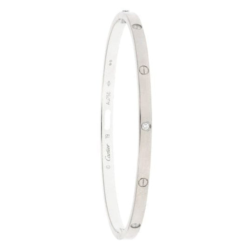 Bracelet Cartier Love - Bracelet en or blanc 18k et diamants 58 Facettes 4436