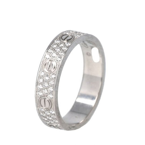 Bague 55 Cartier Love - Bague en or blanc 18k et diamants 58 Facettes 4476