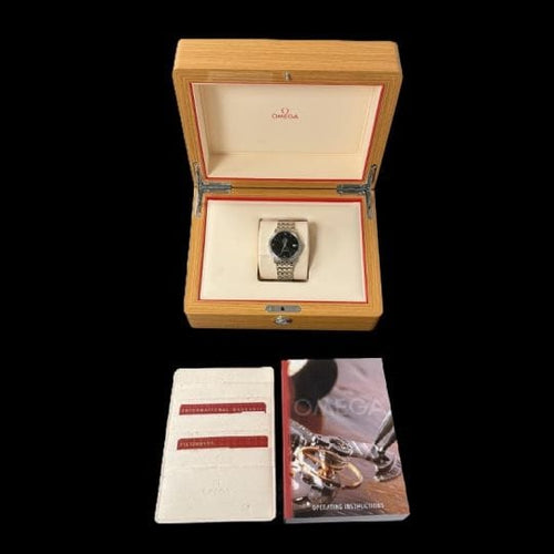 Montre Omega De Ville Prestige - Montre homme en acier, cadran noir 58 Facettes MT44987