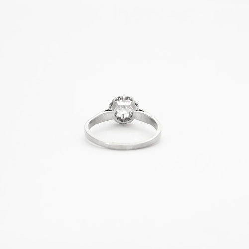 Bague 53 Bague solitaire or gris avec diamant 58 Facettes 23/252