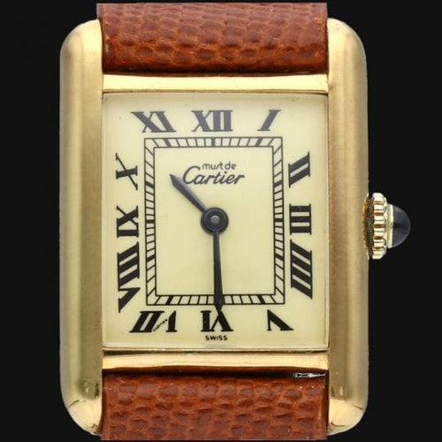 Montre Cartier Tank Vermeil - Montre femme à mouvement manuel 58 Facettes MT44338