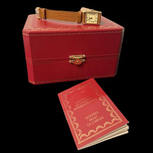 Montre Cartier Tank Vermeil - Montre femme à mouvement manuel 58 Facettes MT44338