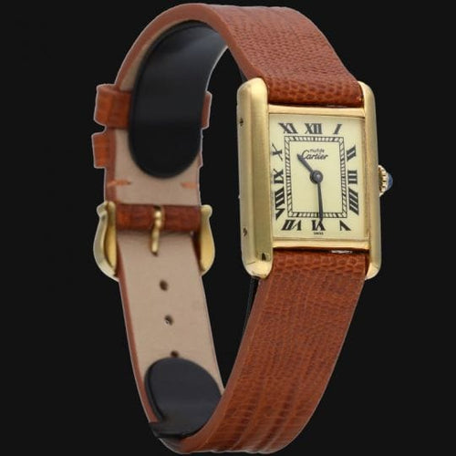 Montre Cartier Tank Vermeil - Montre femme à mouvement manuel 58 Facettes MT44338