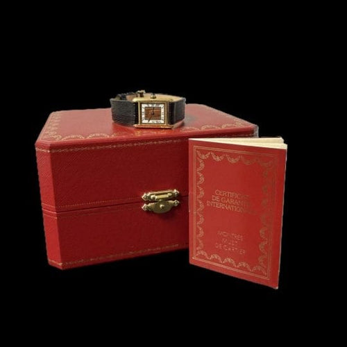 Montre Cartier Tank - Montre vermeil à quartz 58 Facettes MT44306