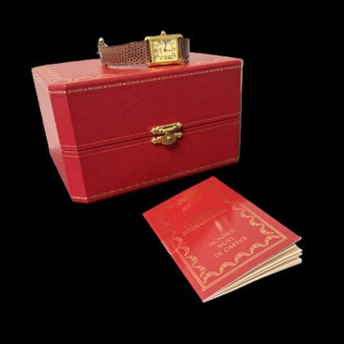 Montre Cartier Must de Cartier Tank Vermeil - Montre femme quartz 28 mm 58 Facettes MT43355