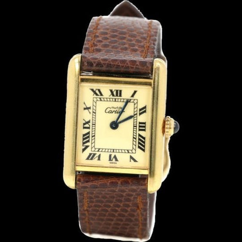 Montre Cartier Must de Cartier Tank Vermeil - Montre femme quartz 28 mm 58 Facettes MT43355