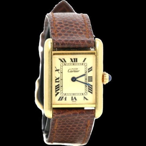 Montre Cartier Must de Cartier Tank Vermeil - Montre femme quartz 28 mm 58 Facettes MT43355