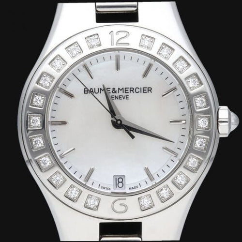 Montre Baume & Mercier Linea - Montre femme en acier avec diamants 58 Facettes MT44343