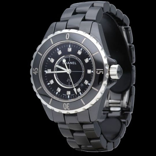 Montre Chanel J12 - Montre en céramique noire à quartz 33 mm 58 Facettes MT42779