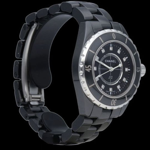 Montre Chanel J12 - Montre en céramique noire à quartz 33 mm 58 Facettes MT42779