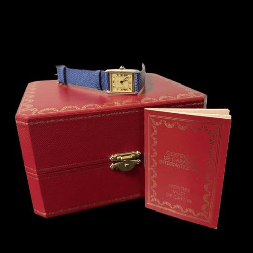 Montre Cartier Tank Vermeil - Montre femme à mouvement manuel 58 Facettes MT44882