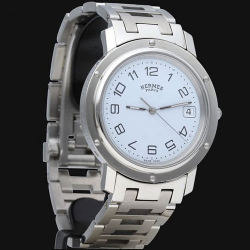 Montre Hermès Clipper - Montre femme en acier, quartz 36 mm 58 Facettes MT44637