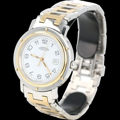 Montre Hermès Clipper - Montre chronographe Diver en or jaune et acier 58 Facettes MT44633