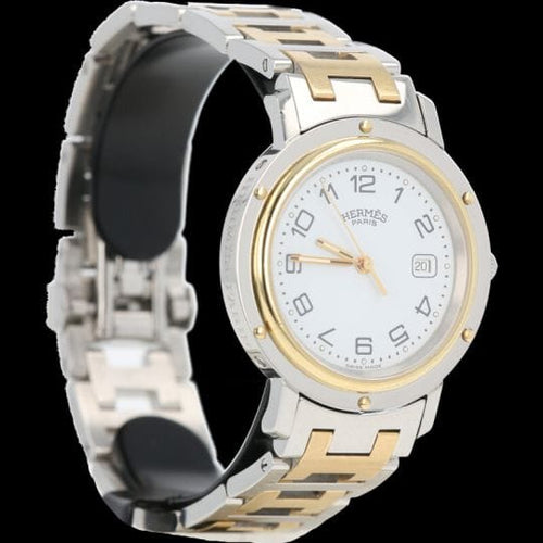 Montre Hermès Clipper - Montre chronographe Diver en or jaune et acier 58 Facettes MT44633