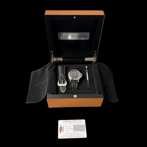 Montre Panerai Luminor Marina Logo - Montre homme en acier 44 mm 58 Facettes MT44613