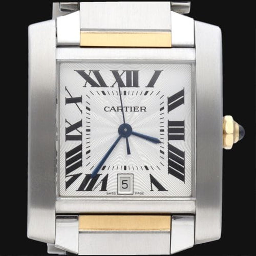 Montre Cartier Tank Française - Montre GM en or jaune et acier 58 Facettes MT43986