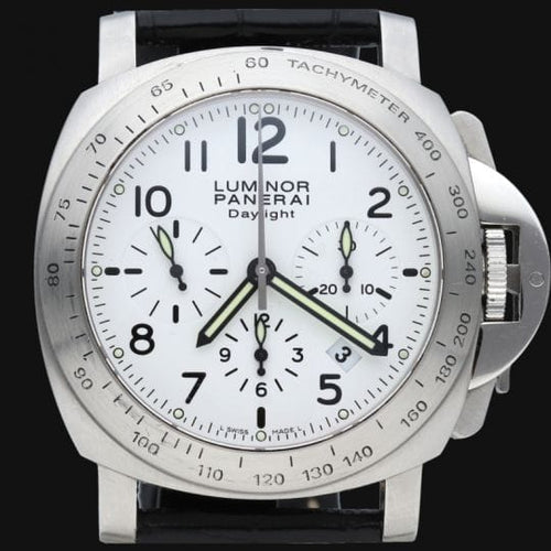 Montre Panerai Luminor Chrono Daylight - Montre automatique homme acier 44 mm 58 Facettes MT44829