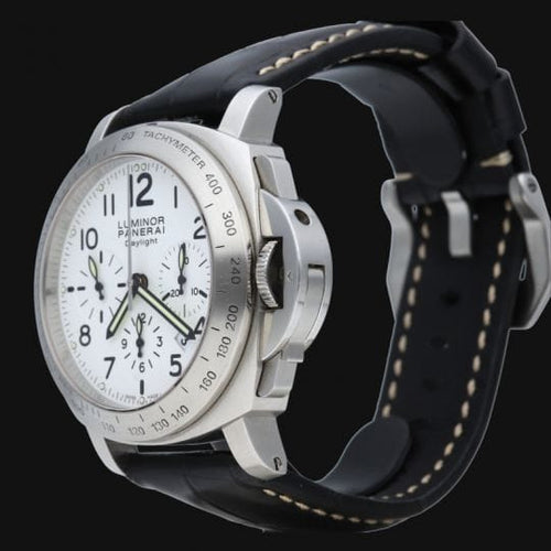 Montre Panerai Luminor Chrono Daylight - Montre automatique homme acier 44 mm 58 Facettes MT44829