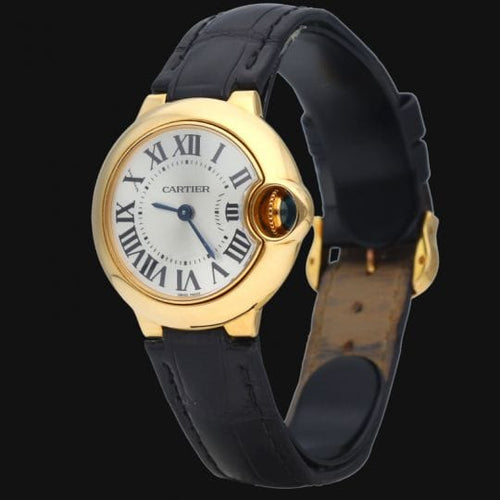 Montre Cartier Ballon Bleu - Montre femme 28 mm en or jaune, quartz 58 Facettes MT44390
